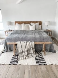 Natural Linen Pillow -Saffron + Poe Styled Natural Linen Pillow 01