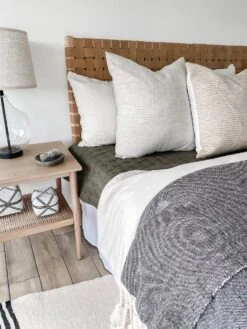 Natural Linen Pillow -Saffron + Poe Styled Natural Linen Pillow 02