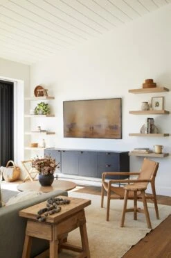 Vintage End Table - Cedar -Saffron + Poe Styled Shot Vintage Side Table Leather Sling Lounge Chair Antique Clay Pot Saffron and Poe