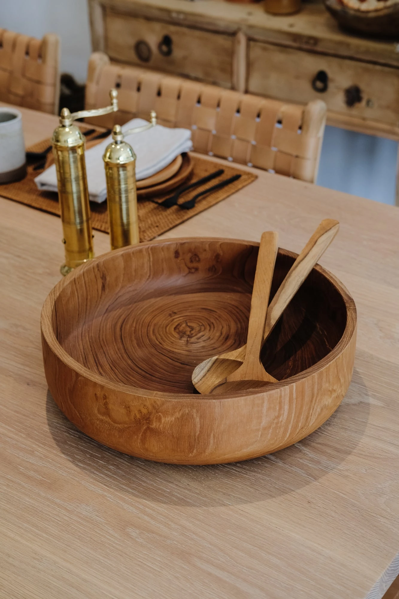 Teak Salad Bowl - Second Quality 2 Teak Salad Bowl - Second Quality - Image 2