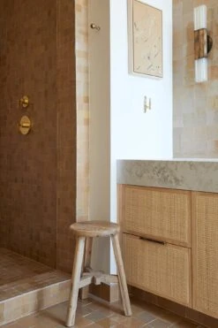 Vintage Stool -Saffron + Poe Styled Vintage Elmwood Stool