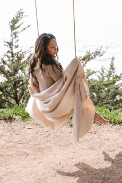 Baby Alpaca Throw - Beige 12 Baby Alpaca Throw - Beige -Saffron + Poe Styled Alpaca Throw Beige