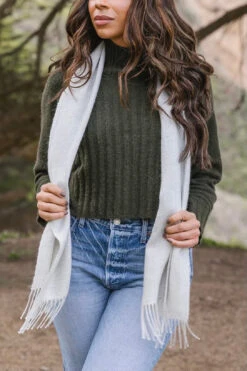 Baby Alpaca Scarf - Gray -Saffron + Poe Styled Baby Alpaca Scarf Gray 15cb379b 4647 47bc be1d e4657bf4f1cb