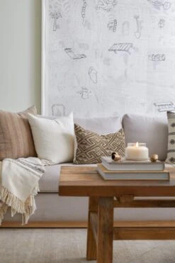 Beige Embroidered Pillow -Saffron + Poe Styled Shot Miao Lumber Beige Embroidered Pillow Ivory Pillow Grey Striped Throw Saffron and Poe 65f4b052 2256 4ceb 8900 ca7de1f919d6