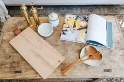 Teak Salad Servers 9 Teak Salad Servers -Saffron + Poe Styled Studio Inko Birds Eye Maple Serving Board and Teak Tongs 01 a0a6967a 439f 4fda 9204 e3b7c26eaf5a