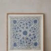 Suzani Textile - Azur - Hand-Embroidered + Framed
