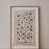 Suzani Textile - Pomegranate - Hand-Embroidered + Framed