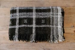 Handwoven Bhujodi Blanket - Dark Brown