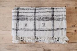 Handwoven Bhujodi Blanket - Natural