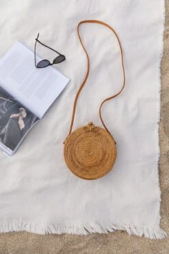 Tenganan Basket Crossbody - Round 8 Tenganan Basket Crossbody - Round -Saffron + Poe Top Tenganan Basket Crossbody Round