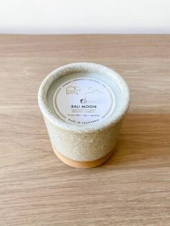 Uzumati Ceramic Bali Moon Candle -Saffron + Poe Top Uzumati Bali Moon Candle