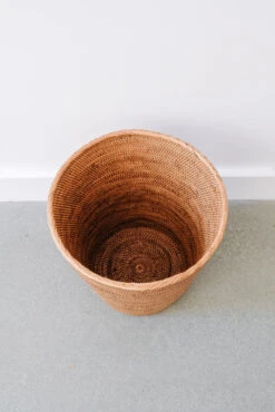 Woven Tenganan Waste Basket 6 Woven Tenganan Waste Basket -Saffron + Poe Top Tenganan Waste Bin 02