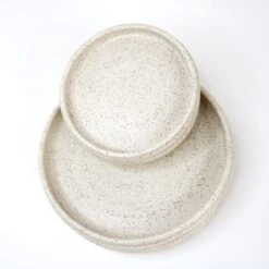 Hunny Ceramic Dinner Plates - Almond Spice (Set Of Two Pieces)