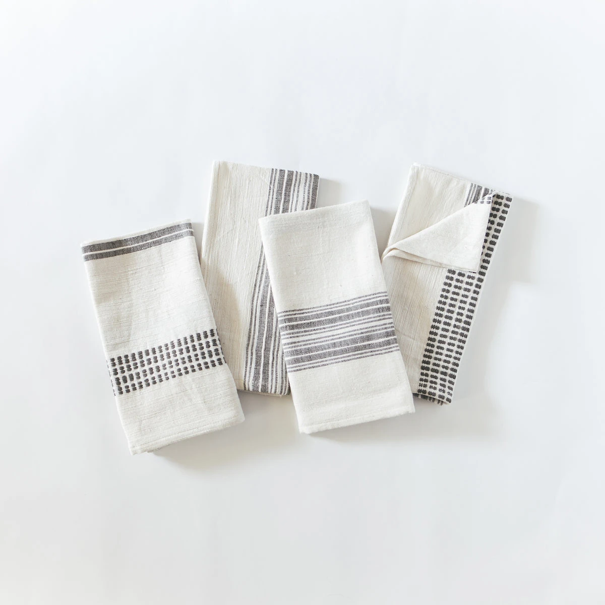 Aden Napkins, Natural / Grey - Set Of 4 2 Aden Napkins, Natural / Grey - Set Of 4 - Image 2