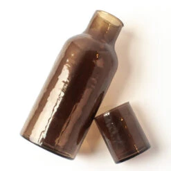 Handblown Carafe Set - Smoke -Saffron + Poe d49c13276d1540eb9bc665d5d6d36087