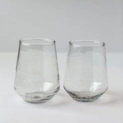 Handblown Glass Tumbler - Clear (set Of 4) -Saffron + Poe ea4051431d154f0fba833fe3fbc65086