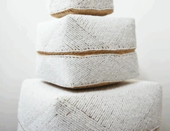 Hand-Beaded Bali Baskets - Solid White - Second Quality 9 Hand-Beaded Bali Baskets - Solid White - Second Quality -Saffron + Poe hand beaded bali basket three stacked close up d4399801 3969 4306 ab5b ca3a854d0ab4