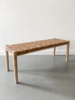 Woven Leather Bench - Beige - Second Quality 11 Woven Leather Bench - Beige - Second Quality -Saffron + Poe leather bench 4c696076 6ff7 4472 9917 6347507a73bb